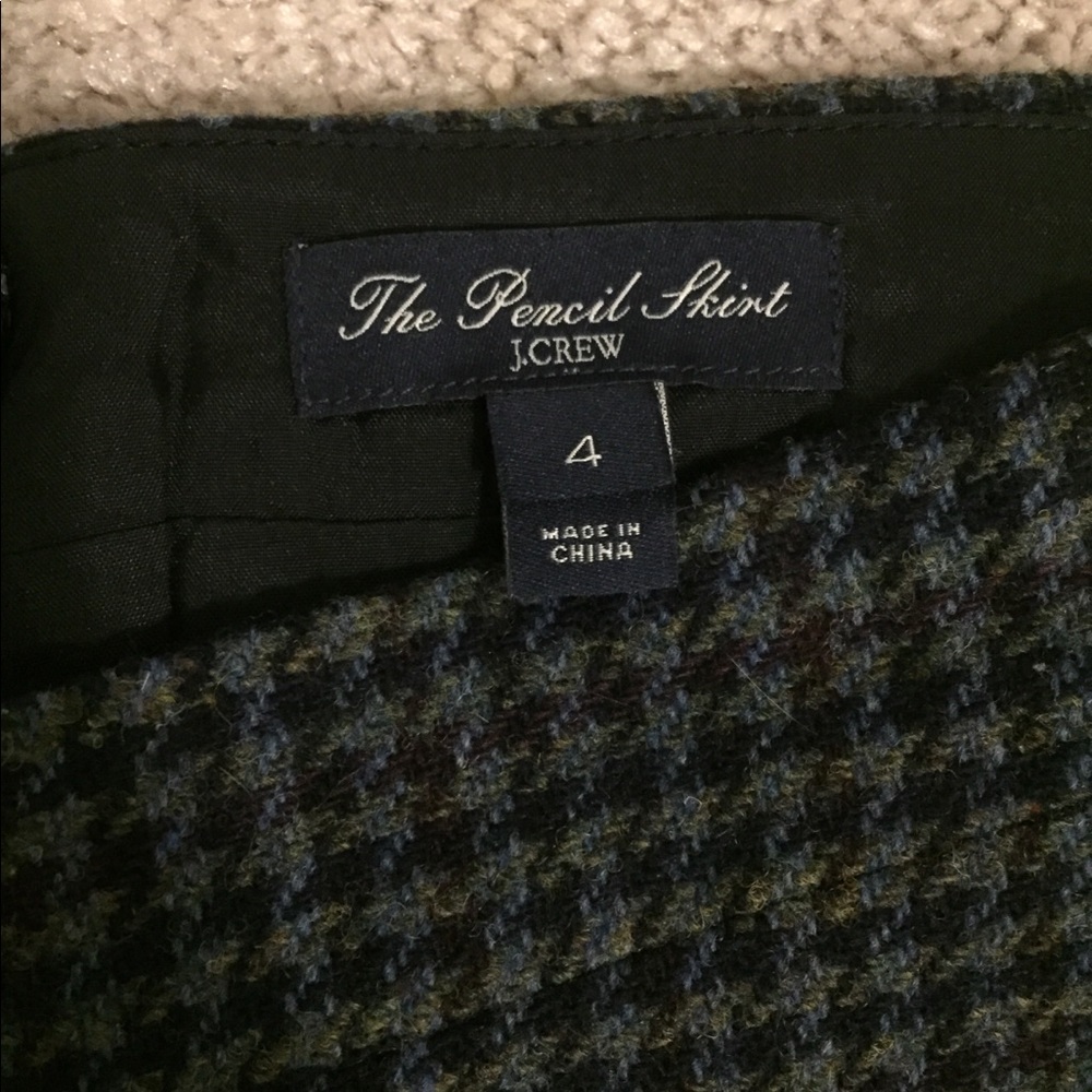 J Crew Wool Blend Pencil Skirt Size 4